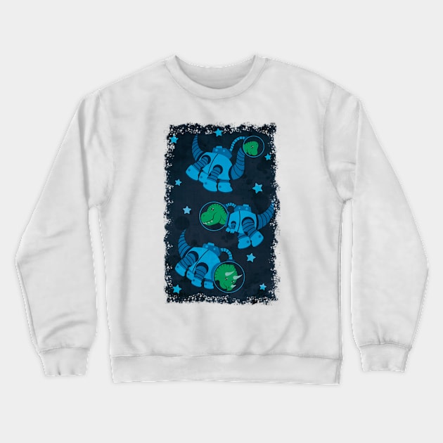 Space Dinosaurs Crewneck Sweatshirt by VicNeko